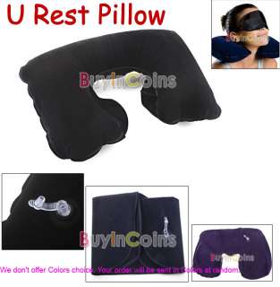 Inflatable Travel Pillow Neck U Rest Compact AirCushion  