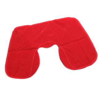 Red U shaped Inflatable Neck Rest Air Travel Pillow  