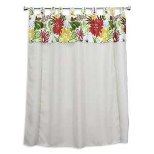   Tab Top Shower Curtain with Valance, Multicolored