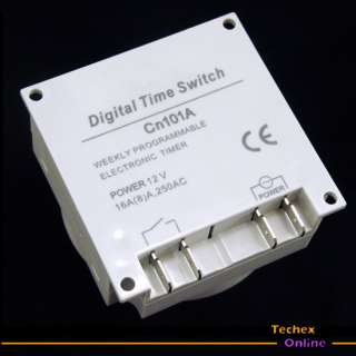   12V Digital LCD Power Programmable Timer Time switch Relay 16A  