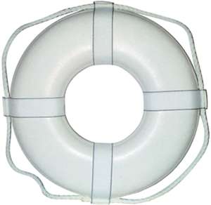   White Life Ring Buoy USCG Approved Throwable Device Type IV PFD  