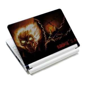  Fire Flame Skull Laptop Notebook Protective Skin Cover 