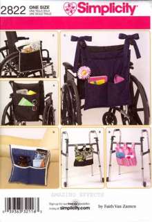   Pattern 2822 Wheelchair Walker Bags Totes 039363321163  