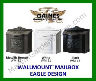GAINES LOCKING WALL MOUNT MAIL BOX GAINES EAGLE MAIL BOX 3 VARIATIONS 