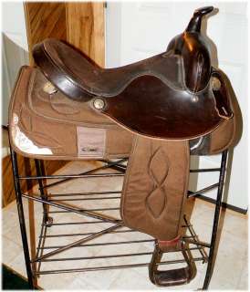 Big Horn 16 Western Trail Pleasure Barrel Saddle,Leather & Cordura 