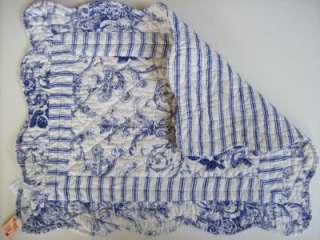 Great Finds Izzie 100% Cotton Placemat Blue and White Toile  