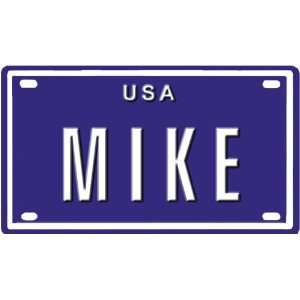 MIKE USA MINI METAL EMBOSSED LICENSE PLATE NAME FOR BIKES, TRICYCLES 
